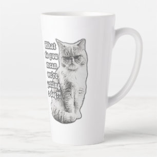 Caneca De Café Latte Memória grumpy grumpy para amantes e donos de gati