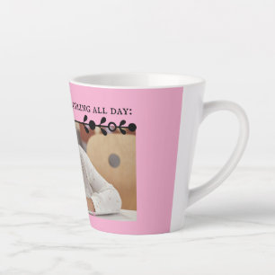 Caneca De Café Latte Memória Latte Latte, cor-de-rosa