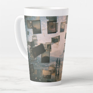 Caneca De Café Latte Memórias Flutuantes à Beira-Mar