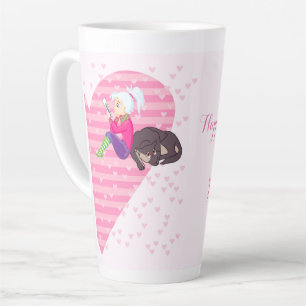 Caneca De Café Latte Menina apaixonada