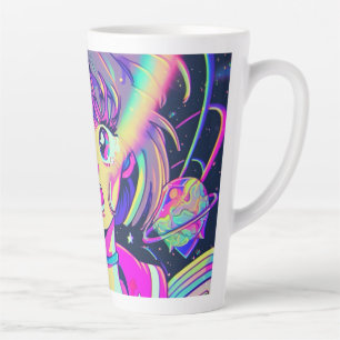 Caneca De Café Latte Menina de anime Kawaii Latte Mug