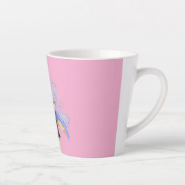 Caneca De Café Latte Menina Feliz Ilustração Desenhada à Mão – Pequenos