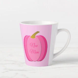 Caneca De Café Latte Menina Rosa bonito, Pumpkin Personalizada Nova Mãe