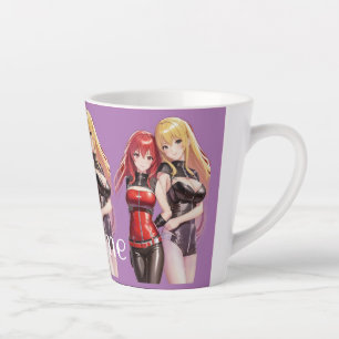 Caneca De Café Latte Meninas bonitas Animam Thunder_Cove