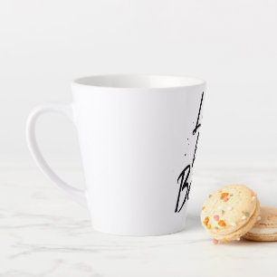Caneca De Café Latte Menos, mas melhor citação de simplicidade elegante
