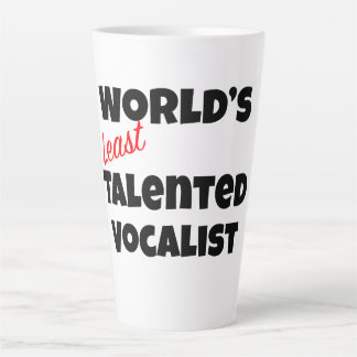 Caneca De Café Latte Menos talentoso vocalista do mundo Gag Gift Mug