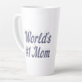 Caneca De Café Latte Mensagem de cinza da mãe