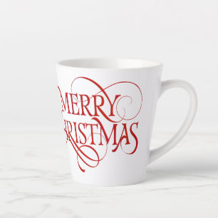 Caneca De Café Latte Mensagem de Natal feliz