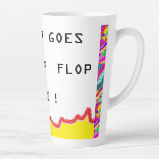 Caneca De Café Latte Mensagem romântica e arte sobre corações