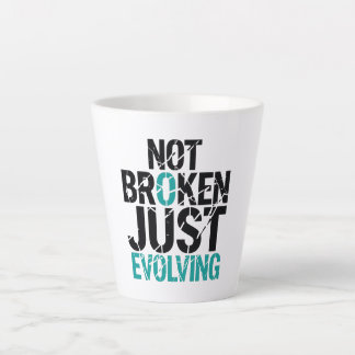 Caneca De Café Latte Mental Health Recovery Not Broken Quote