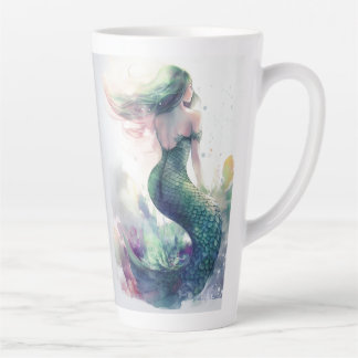 Caneca De Café Latte Mermaid (matches w/ Illustrated Mermaid Journal)