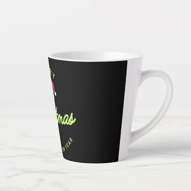 Caneca De Café Latte Merry Christmas and Happy New Year (Direita)