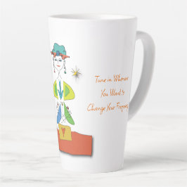 Caneca De Café Latte 'Meryl' - Tune In Yoga Latte Mug