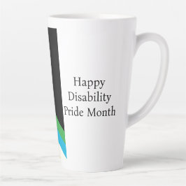 Caneca De Café Latte Mês do Orgulho da Deficiência Feliz