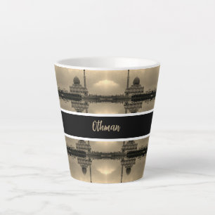 Caneca De Café Latte Mesquita Al-Muradiya Bagdá Iraque Vintage