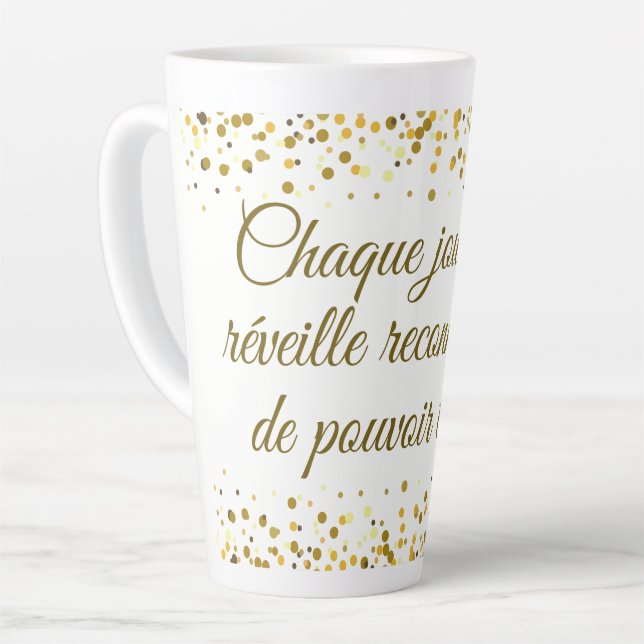 Caneca De Café Latte Messages d’amour profonds et romantiques (Ângulo esquerdo)