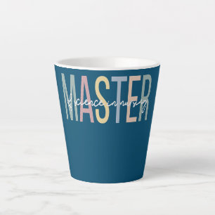 Caneca De Café Latte Mestre Em Ciências De Enfermagem Boho Enfermagem