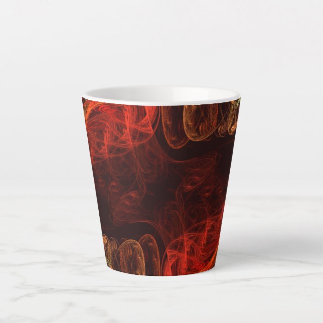 Caneca De Café Latte Metamorfose Abstrato Art (Frente)