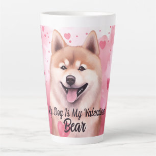 Caneca De Café Latte Meu Cachorro Akita É Meu Nome Personalizado Do Nam