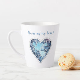 Caneca De Café Latte Meu coração gelado, personalizado
