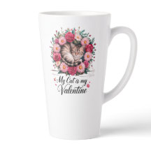 Meu Gato É Meu Namorado Floral Gato Fofo Amante De