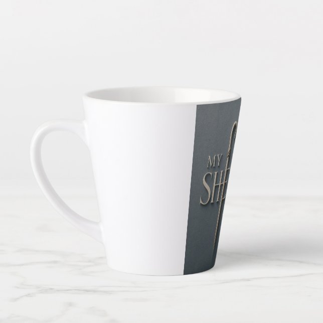 CANECA DE CAFÉ LATTE MEU PASTOR | SALMO 23:1 | (Esquerda)