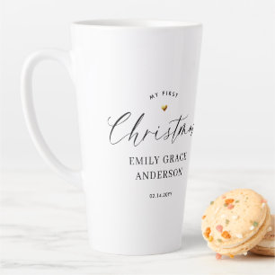 Caneca De Café Latte Meu Primeiro Natal Presente Personalizado para Beb
