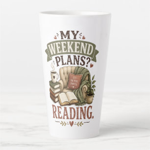 Caneca De Café Latte Meus Planos de Fim de Semana Leitora Envolvente Ca