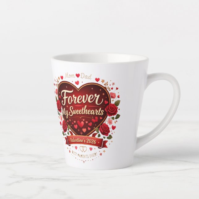 Caneca De Café Latte Meus Queridos para Sempre 2026 – Melhores Pais de  (Direita)