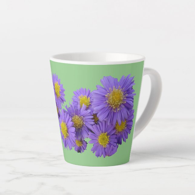 Caneca De Café Latte Michael Daisy Cust. Caneca de Latte Verde (Ângulo direito)
