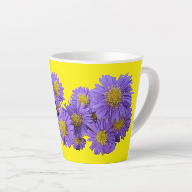 Caneca De Café Latte Michael Daisy Cust. Caneta Lateral Amarela (Ângulo direito)