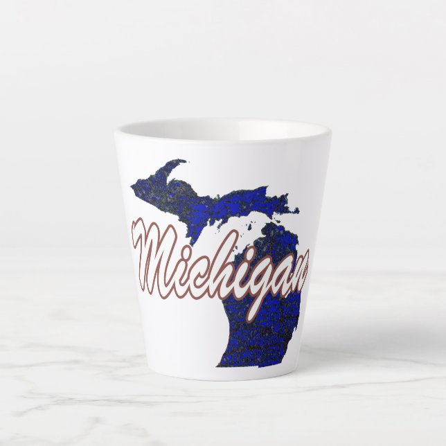 Caneca De Café Latte Michigan (Frente)
