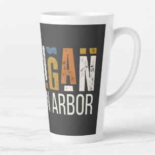 Caneca De Café Latte Michigan Eu Sinto Saudades de Ann Arbor