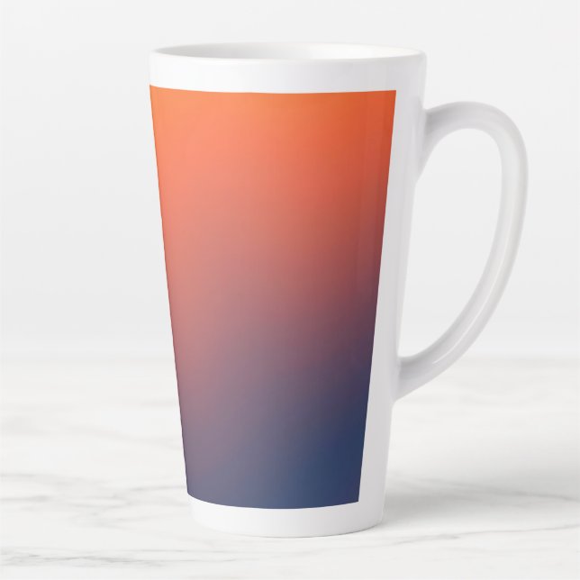 Caneca De Café Latte Midnight Ember Gradient (Direita)
