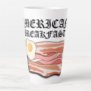Caneca De Café Latte Mikitiez american café da manhã bacon ovo july pic