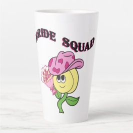 Caneca De Café Latte Mikitiez cowboy bridesquad june noiva