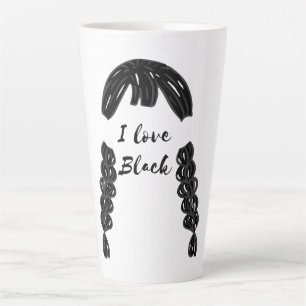 Caneca De Café Latte Mikitiez vintage gótica halloween negra sexta feir