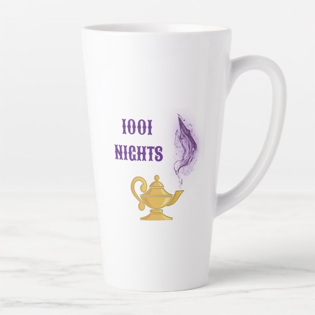 Caneca De Café Latte Mil e uma noites, Aladin Magic Genie (Direita)