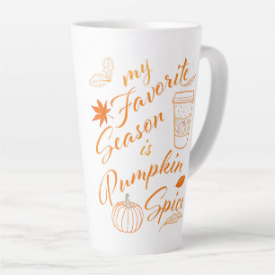 Caneca De Café Latte Minha temporada favorita é o Impressão de outono