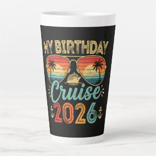 Caneca De Café Latte Minha Viagem de Cruzeiro Festa Cruzeiro 2026