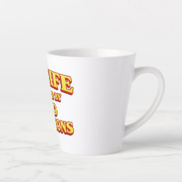 Caneca De Café Latte Minha Vida Dirigida por Decisões Ruins Design de F