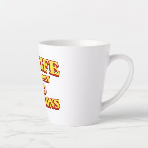 Caneca De Café Latte Minha Vida Dirigida por Decisões Ruins Design de F