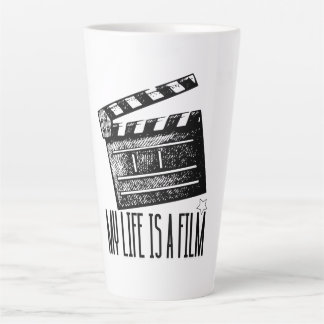 Caneca De Café Latte Minha vida é um Filme