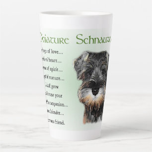 Caneca De Café Latte Miniatura Schnauzer