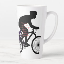 Caneca De Café Latte Minimal Bicycle Art