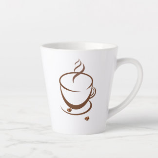 Caneca De Café Latte Minimalist Coffee Cup Line Art Mug with Roasted Be