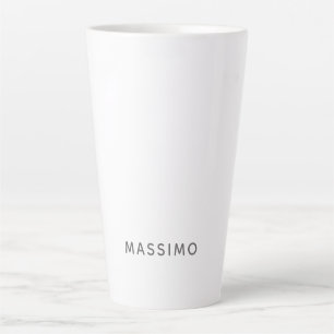 Caneca De Café Latte Minimalista Simples Moderno Adicione Seu Nome
