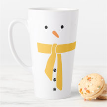 Minimalista Snowman Amarelo Scarf Winter