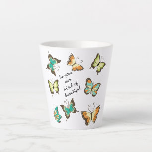Caneca De Café Latte Mint Seja Sua Bela Borboleta