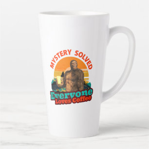 Caneca De Café Latte Mistério Resolvido Todos Amam Café Bigfoot Engraça